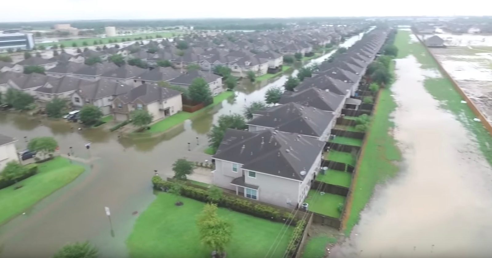 houston flood drone footage amateur harvey