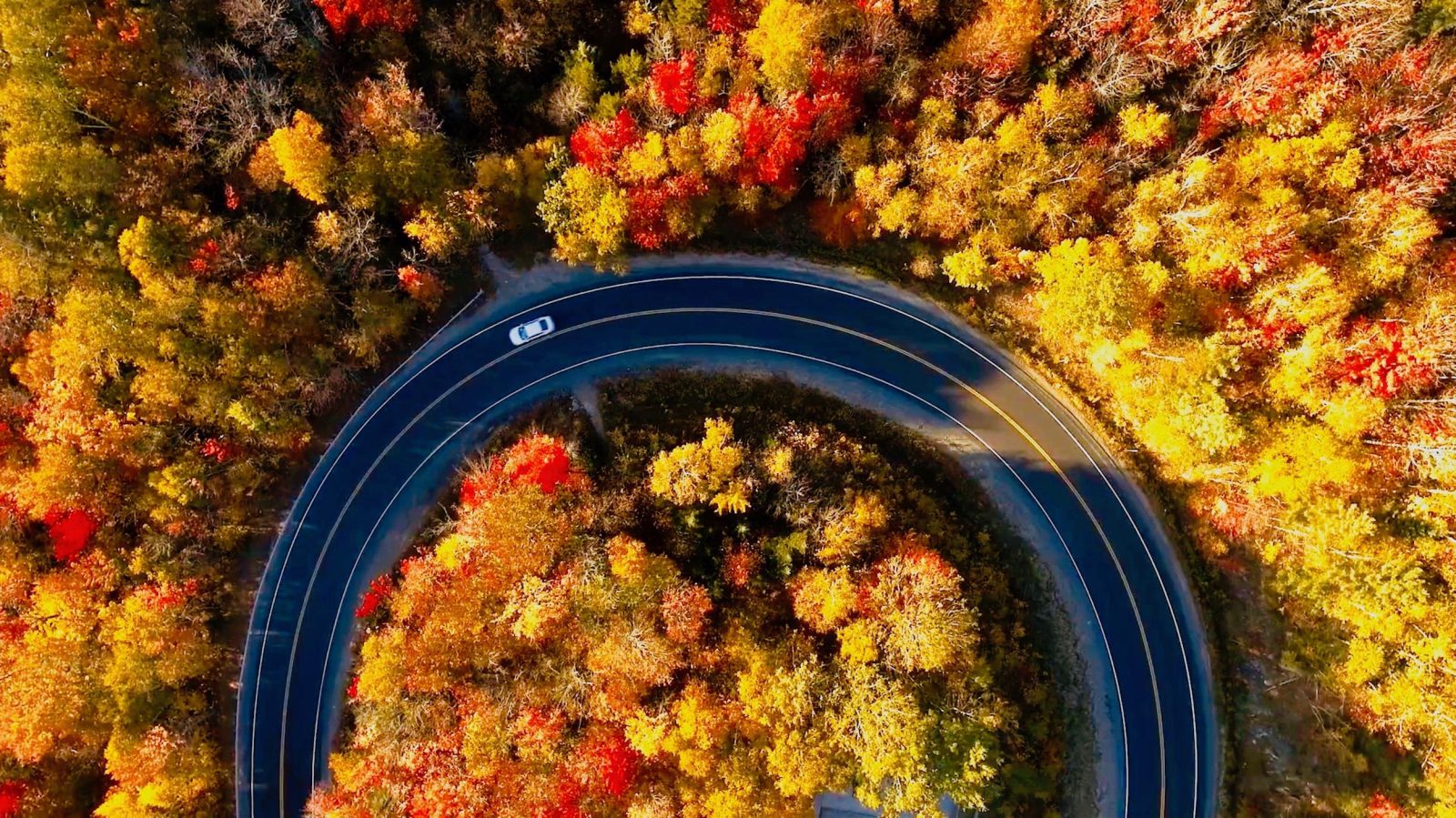 Fantastic fall foliage of New England - Drone video