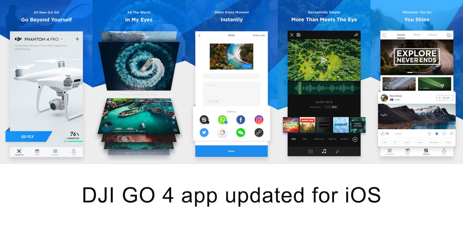 DJI GO 4 app update for iOS – Version 4.1.20