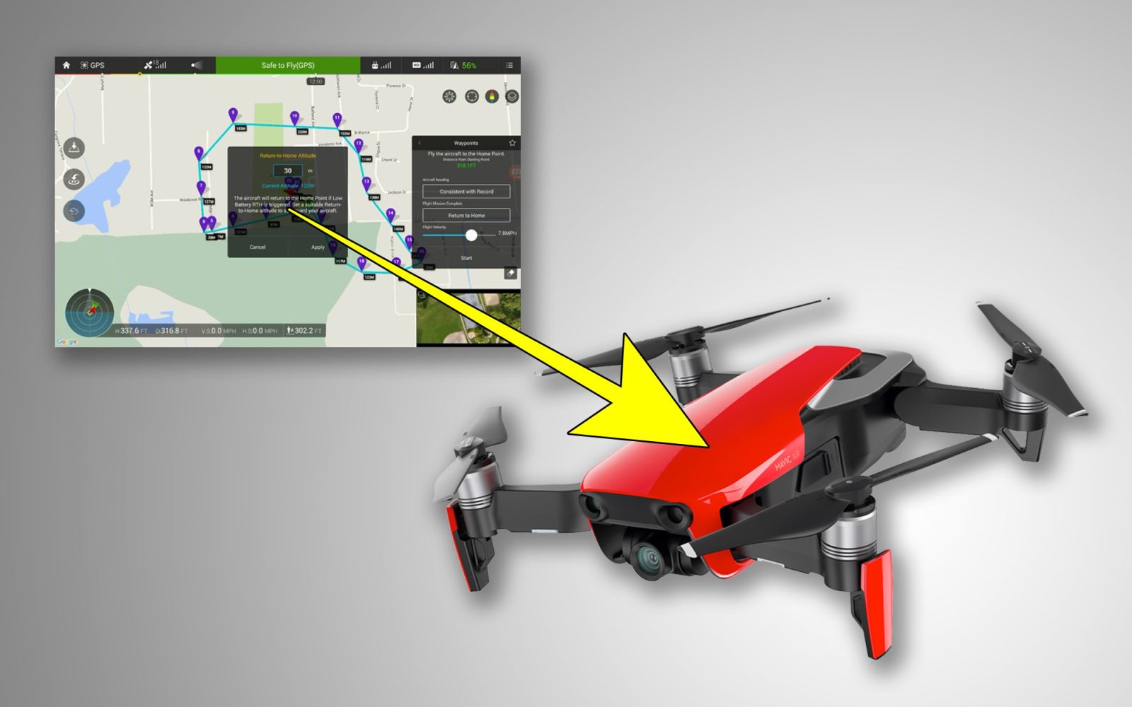 Vote on DroneDJ to get Waypoints back on the DJI Mavic Air - DJI is listening