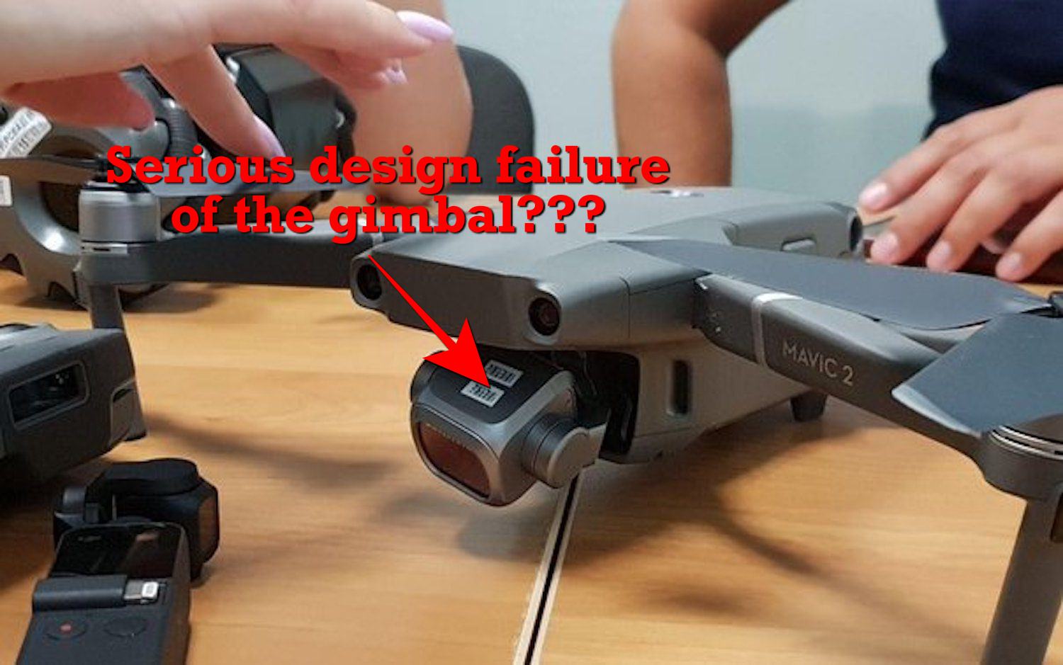 Serious design failure of the Mavic 2's gimbal rumored to be reason for DJI's postponement of the "See the Bigger Picture" event