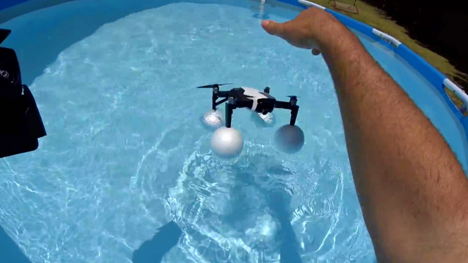 DJI Mavic Air survives being submerged during test with water landing gear [video]