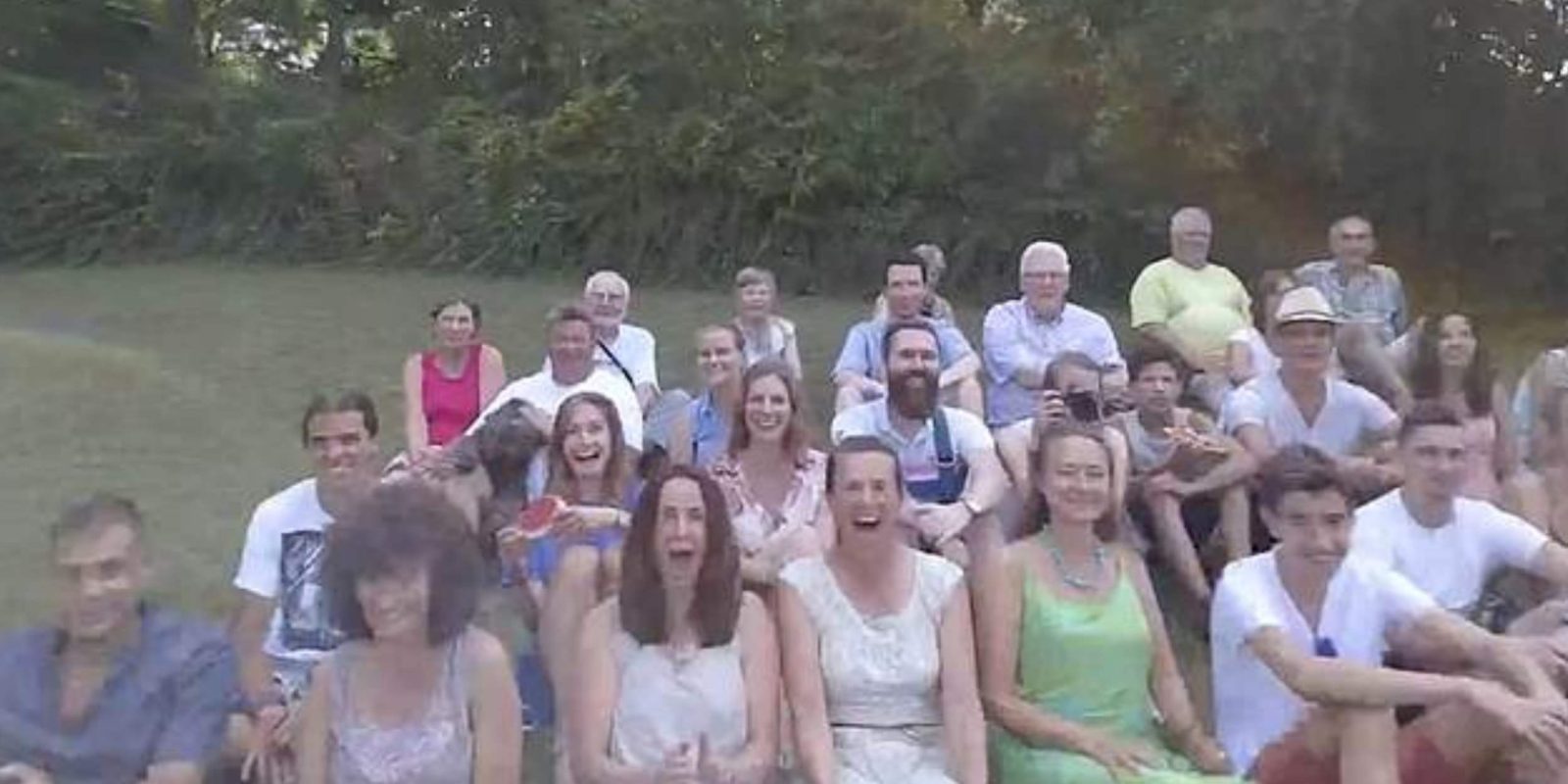 Drone flies into woman's face during family reunion