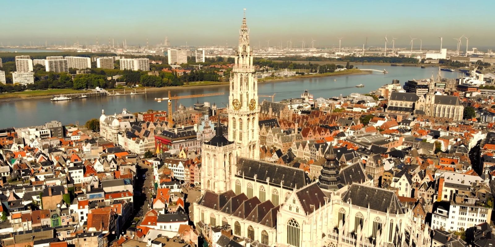 DroneRise - An aerial perspective on the city of Antwerp [4K drone video]