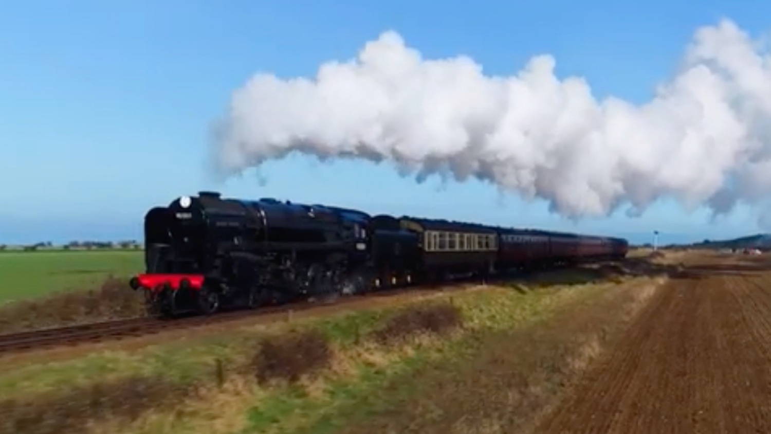Check out these steam locomotives captured with a drone