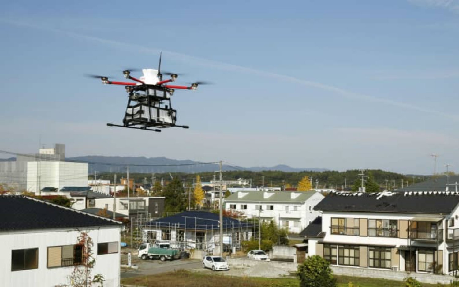 Drone document delivery service launched in Fukushima, Japan