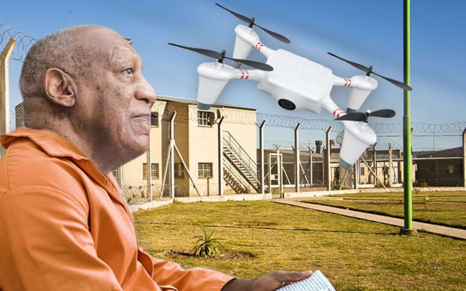 Drone tries to capture Bill Cosby in prison