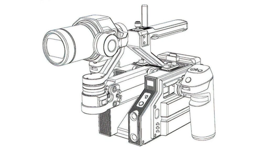Leaked photo and drawing of new gimbal-stabilized DJI camera