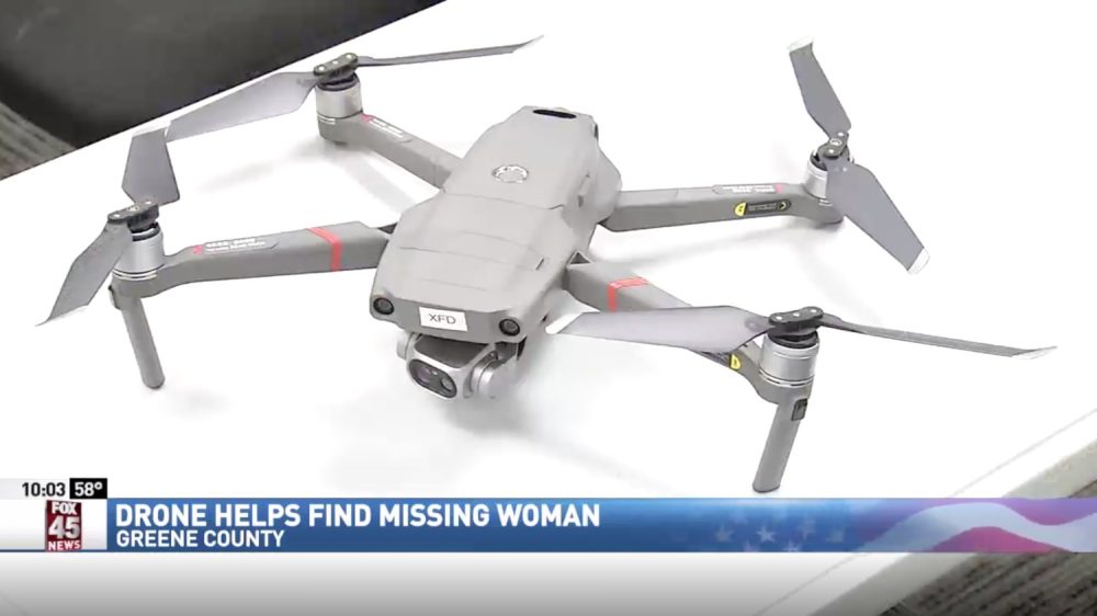 Drone helps find 90-year-old woman who suffers from dementia