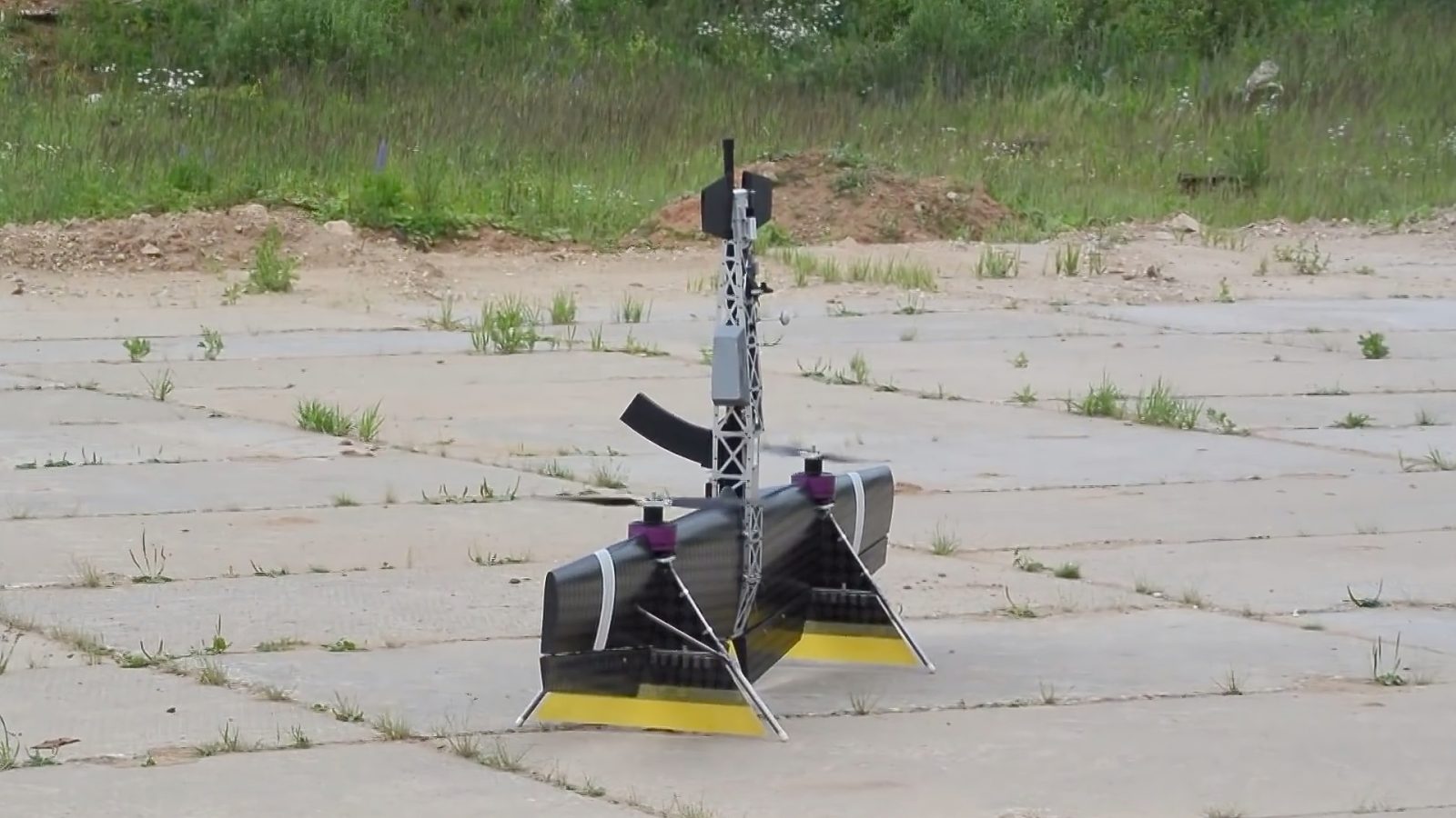 Russian shotgun-wielding drone shoots other drones out of the sky