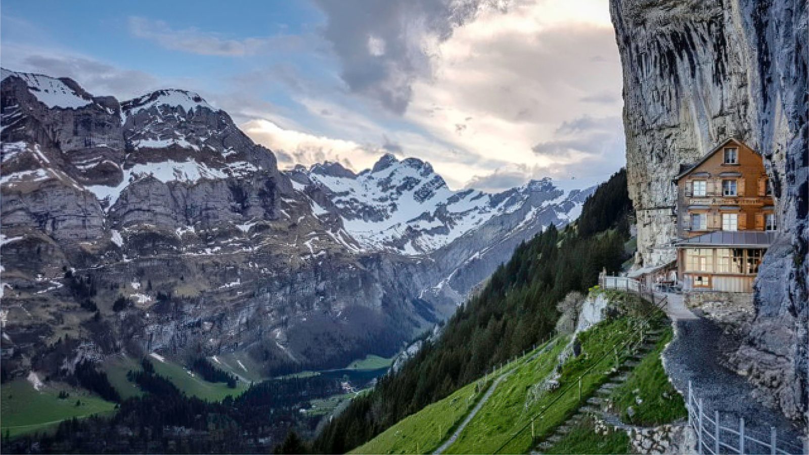 Managers iconic Swiss cliff face restaurant want to ban 'annoying' drones