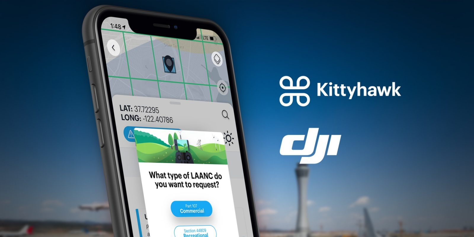 DJI recommends free Kittyhawk LAANC service for recreational pilots