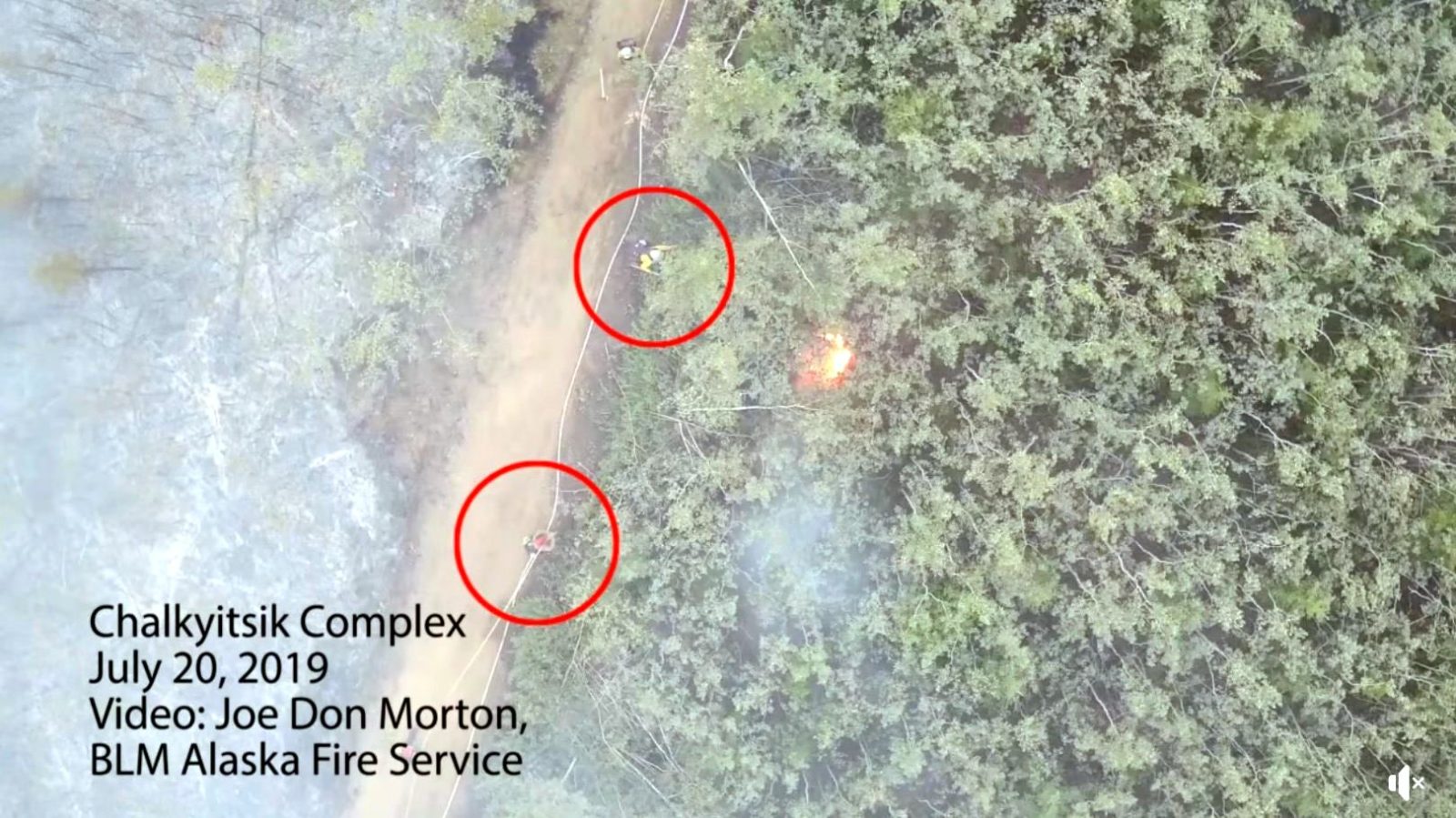 Drone helps ground crews put out spot fire in Chalkyitsik Complex