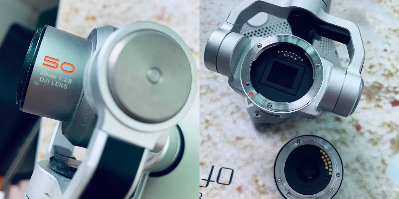 DJI camera with interchangeable lens system