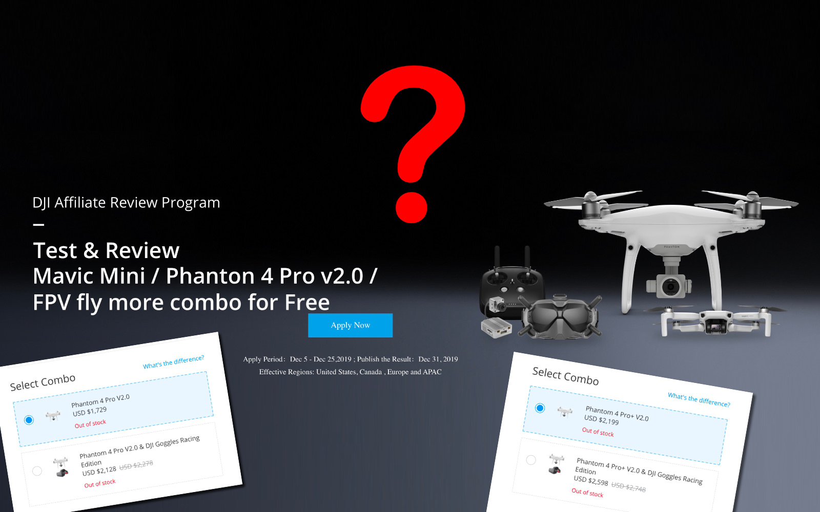 DJI wants their DJI Phantom 4 Pro V2.0 reviewed. Why?
