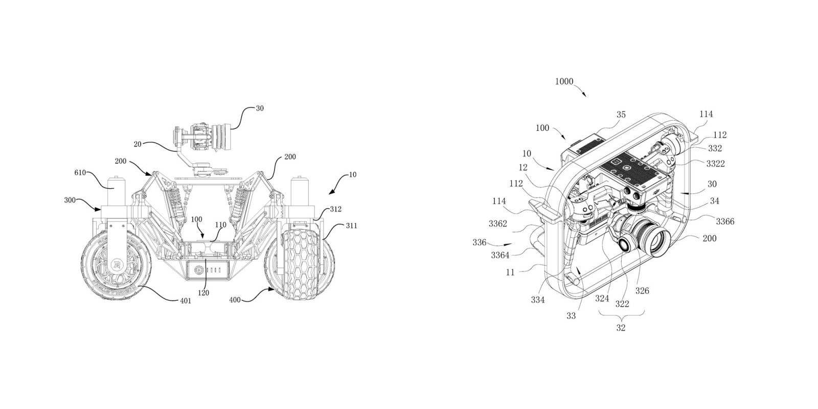 dji camera car new gimbal patent