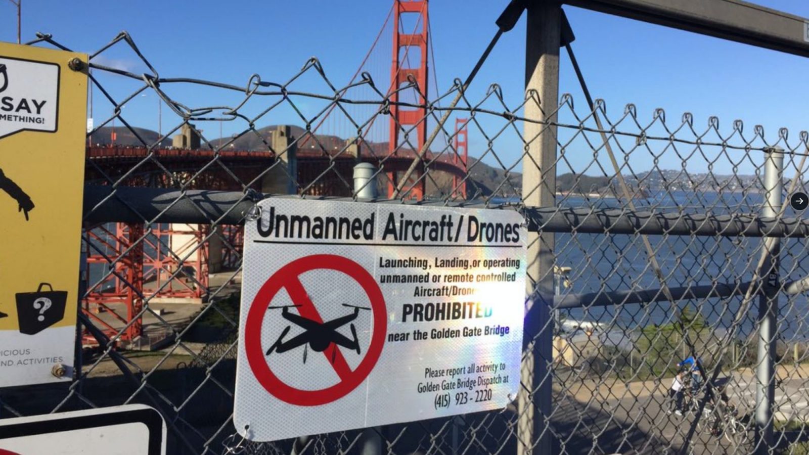 Illegal drone flights and crashes at the Golden Gate Bridge