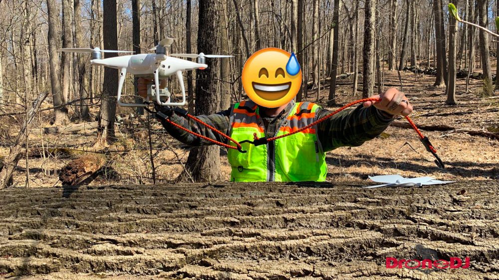 Project turns into drone rescue operation after two DJI Phantom 4's get stuck in 140-foot-high oak trees
