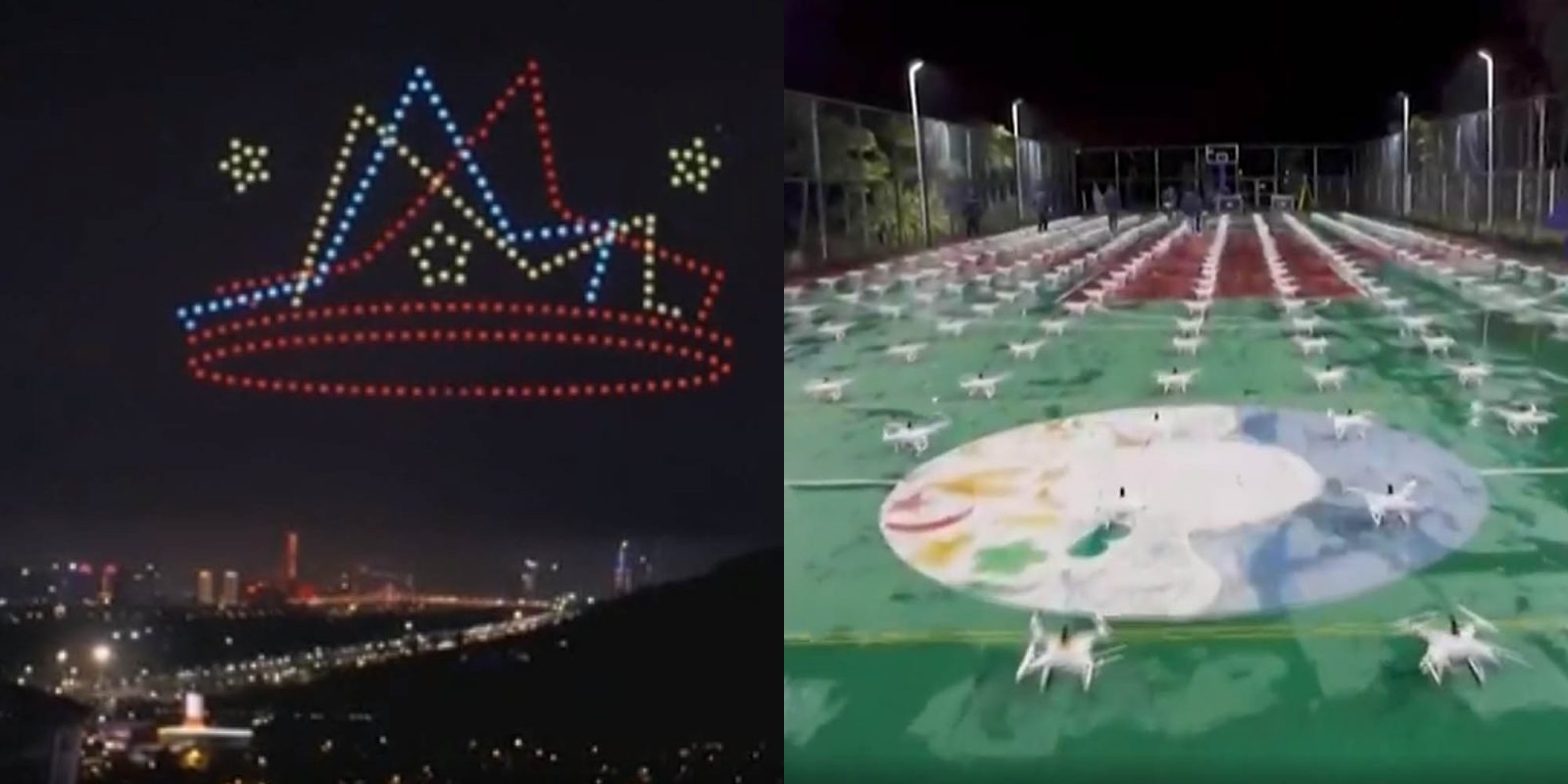 China drones light show