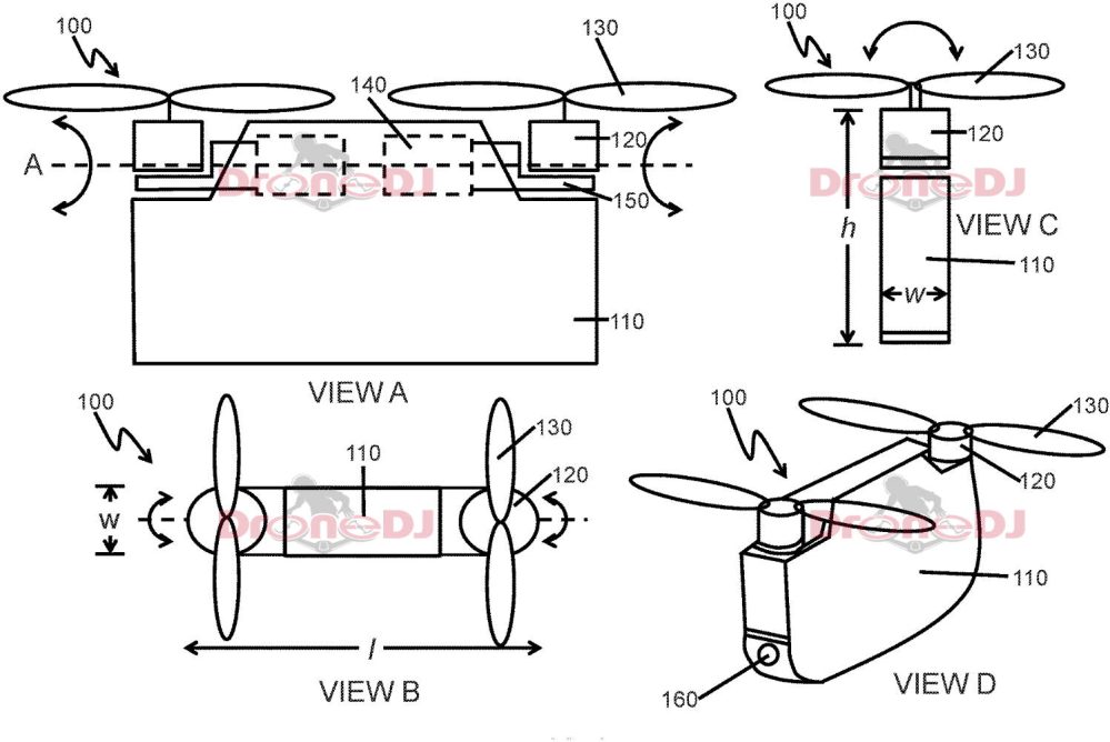 Drawing from the bi-copter patent