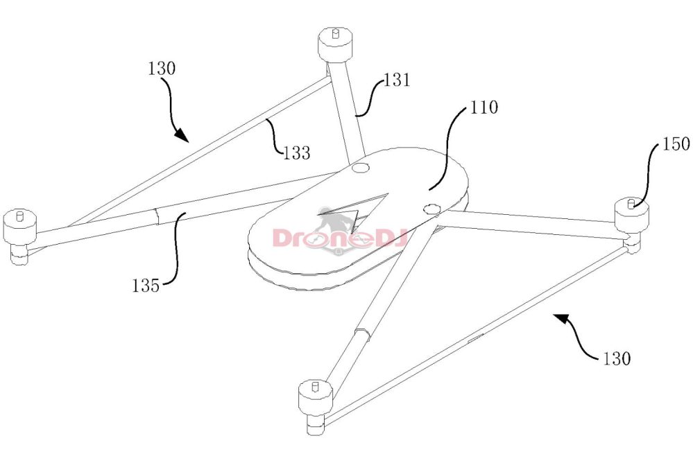 Drawing from the drone frame patent
