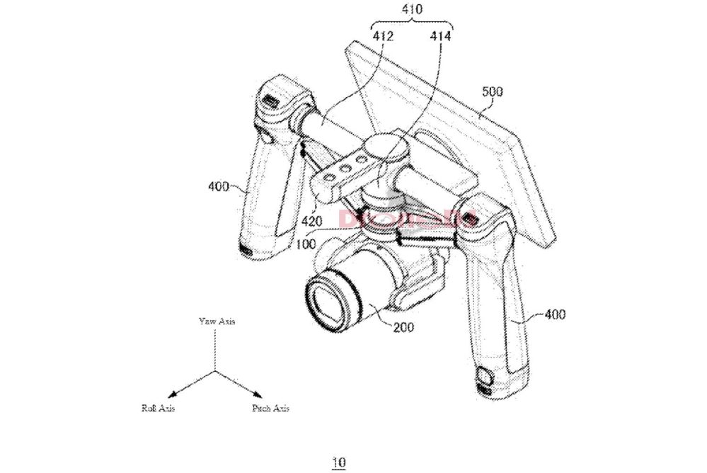 Drawing from the two-handed gimbal patent