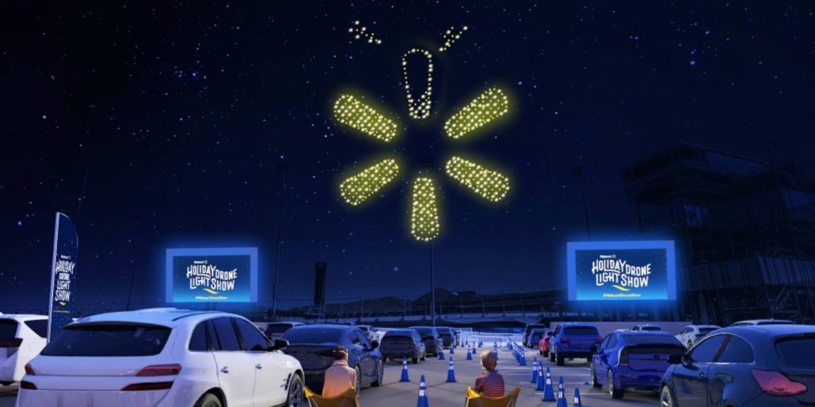 Walmart Intel drone light shows