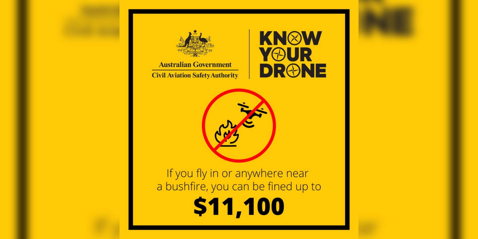 Don't fly drone bushfires
