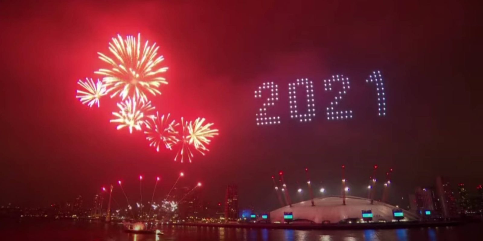 London drone show new year's