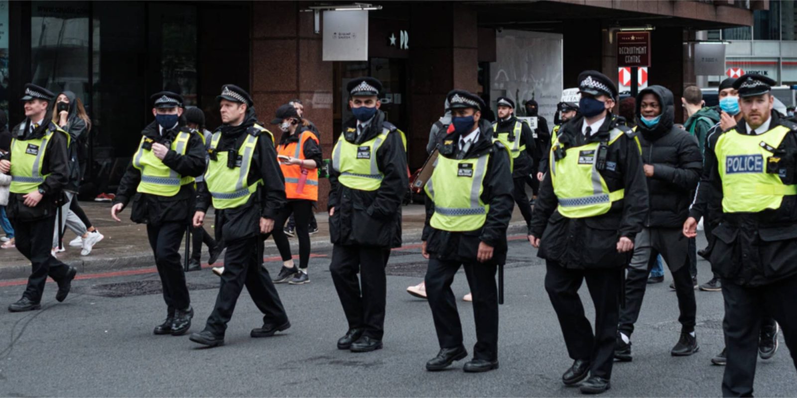 British police drones protests
