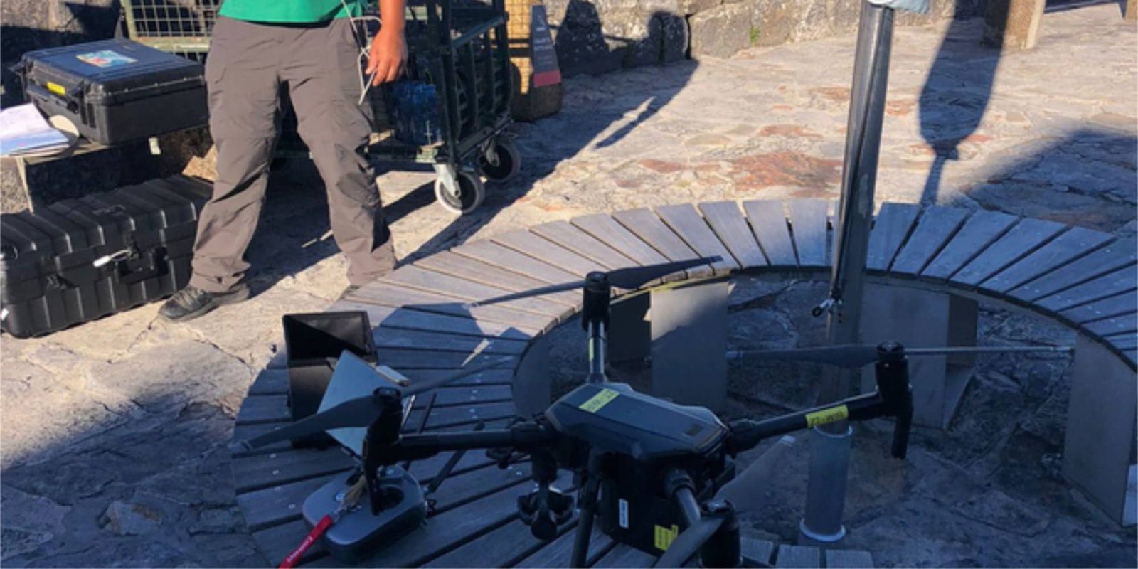 Drone woman Table Mountain