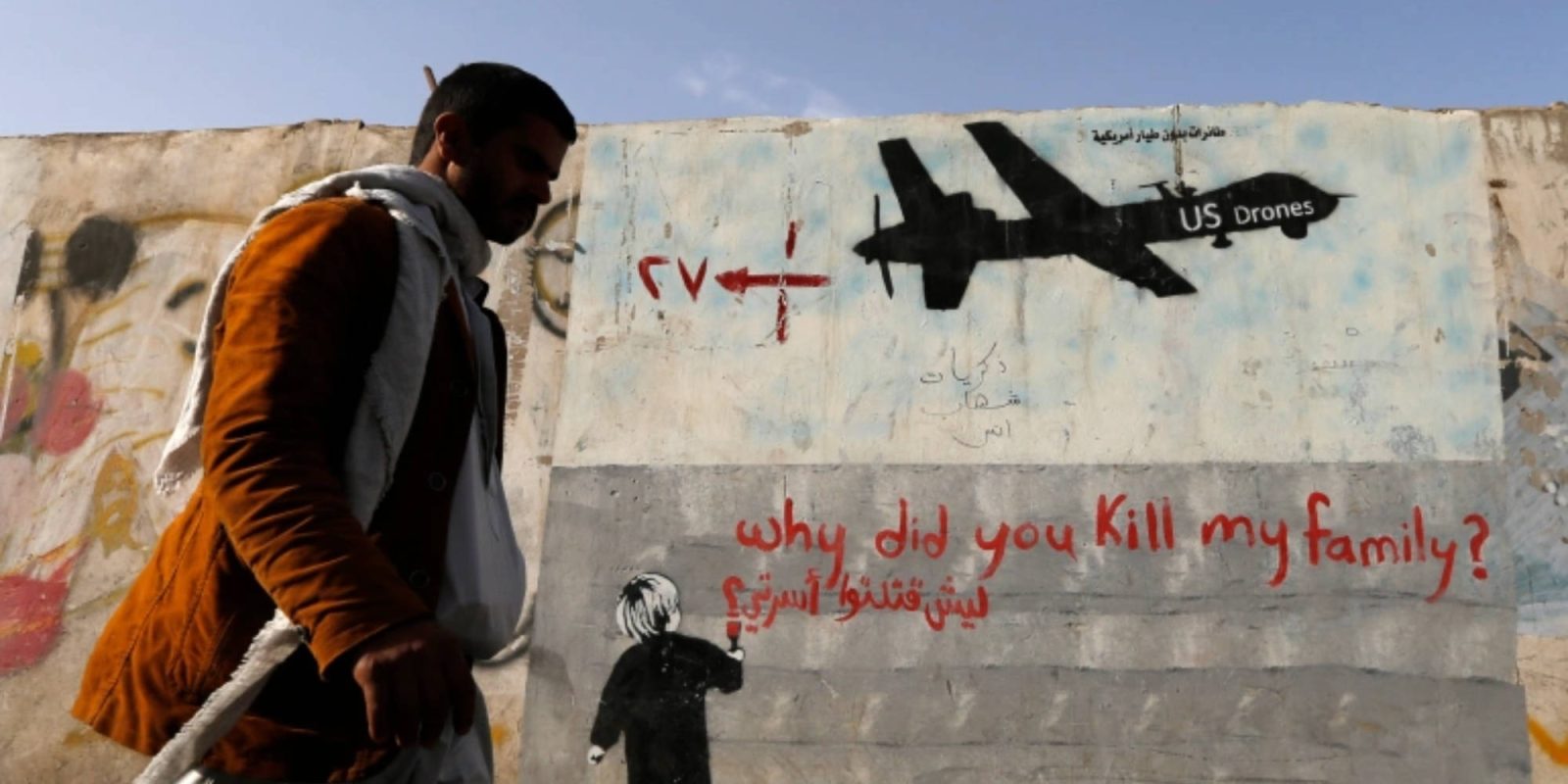 Yemeni men drone strikes