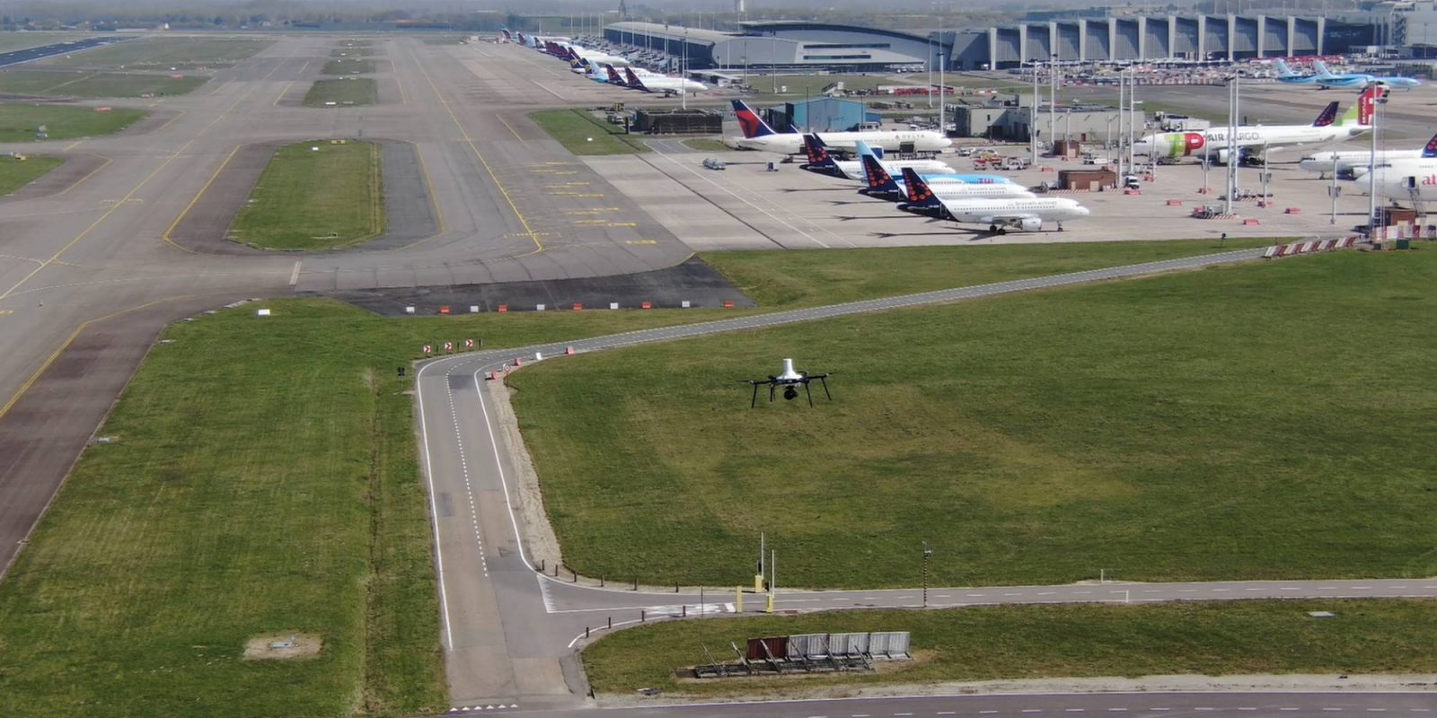 Brussels Airport drone flight