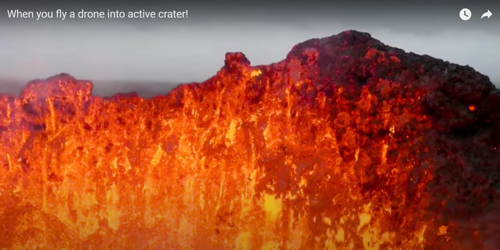 dji fpv drone melting volcano