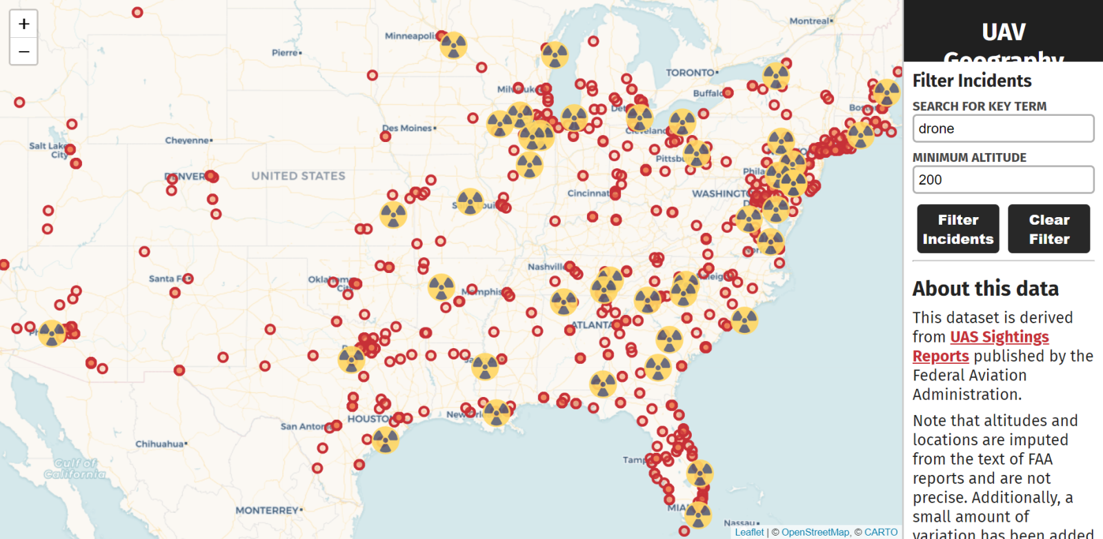drone safety map US