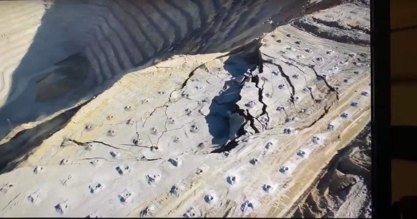drone video landslide