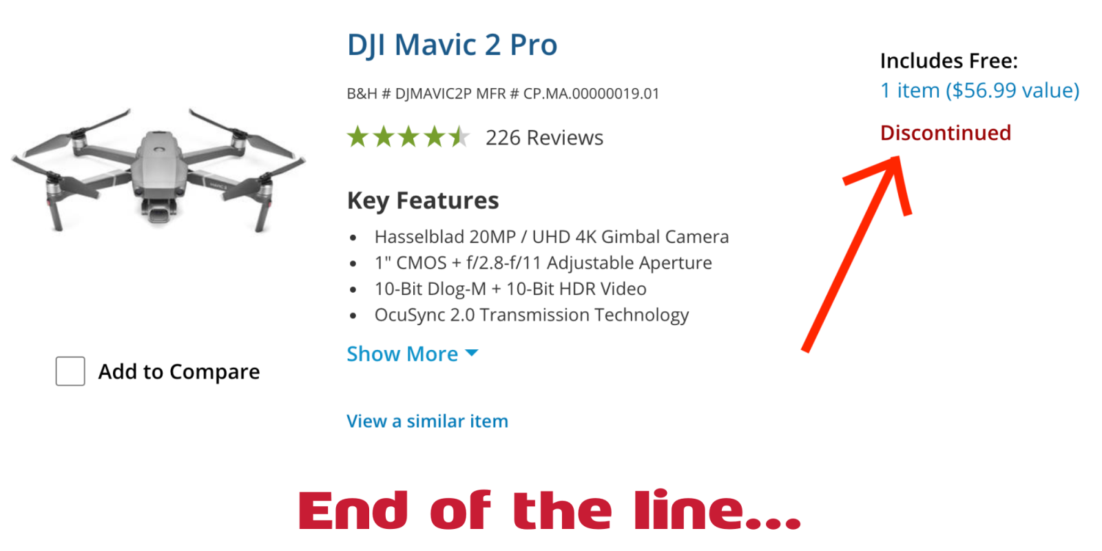 DJI Mavic Pro 2 discontinued
