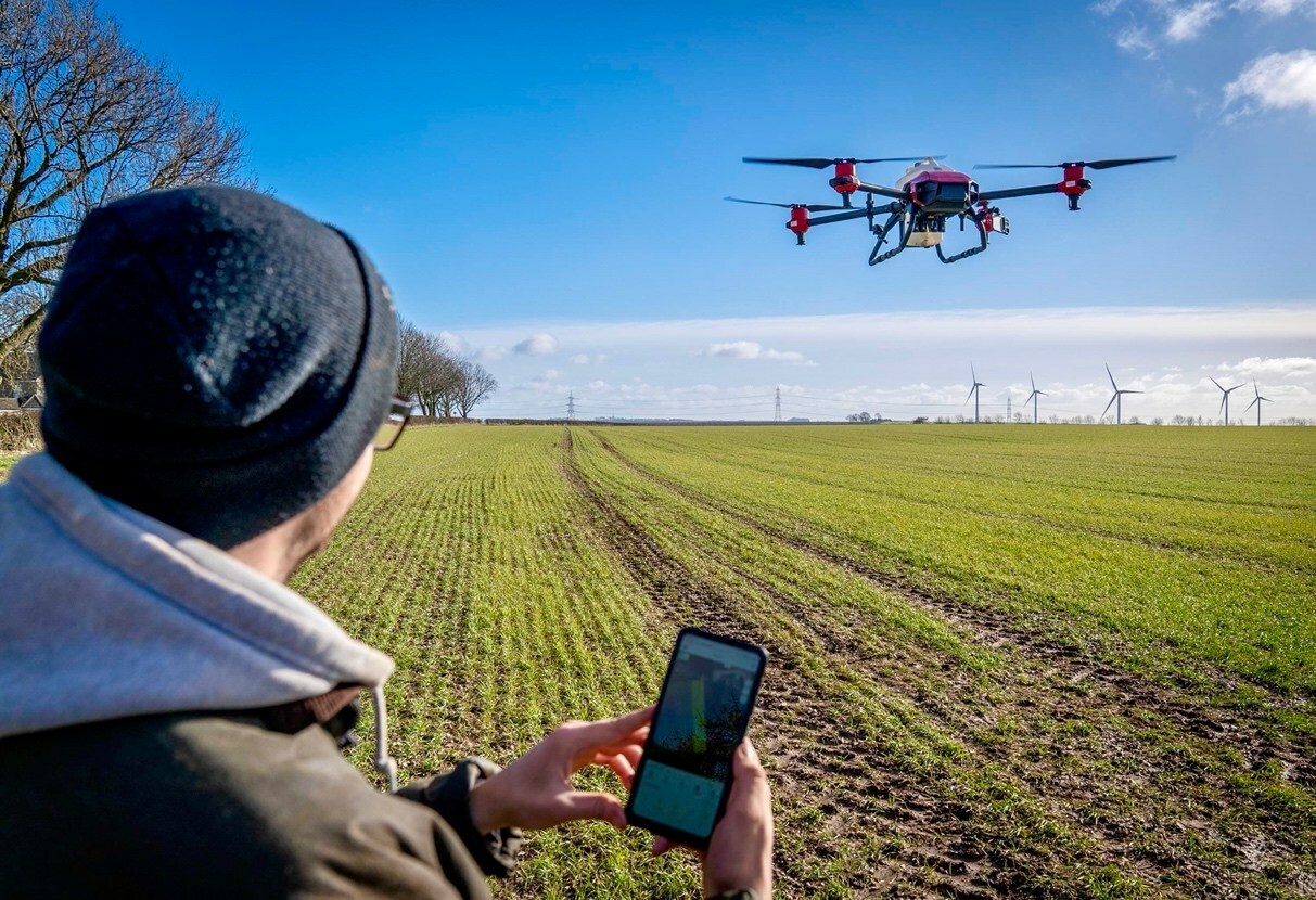 uk agricultural drone spraying caa